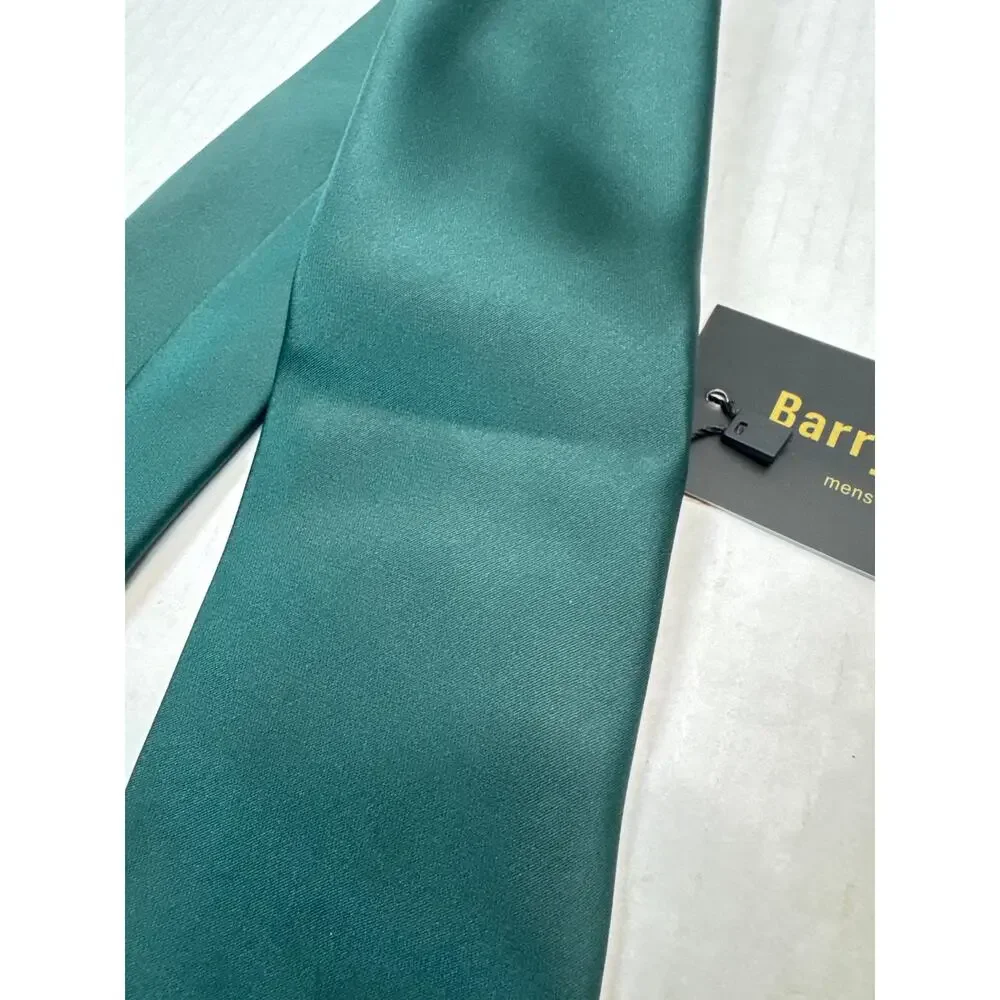 Barry.Wang Green Silk Tie Minimalist‎ Special Occasion Preppy Office NWT